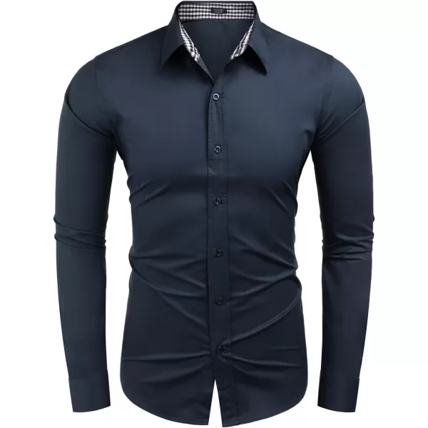 COOFANDY Men's Business Dress Shirt Long Sleeve Slim Fit Casual Button Down Shirt