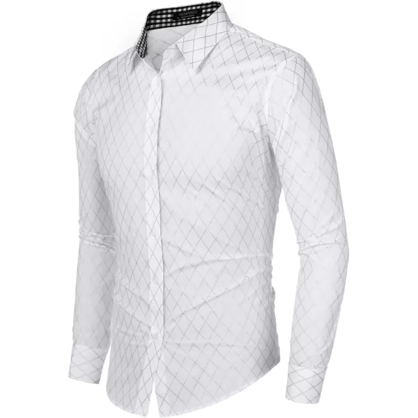 COOFANDY Men's Business Dress Shirt Long Sleeve Slim Fit Casual Button Down Shirt