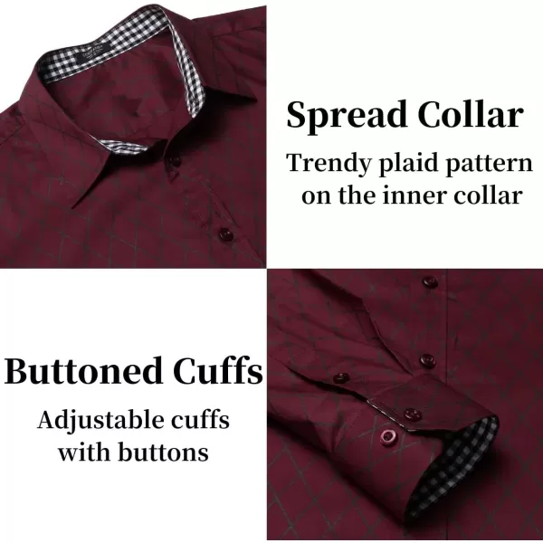 COOFANDY Men's Business Dress Shirt Long Sleeve Slim Fit Casual Button Down Shirt