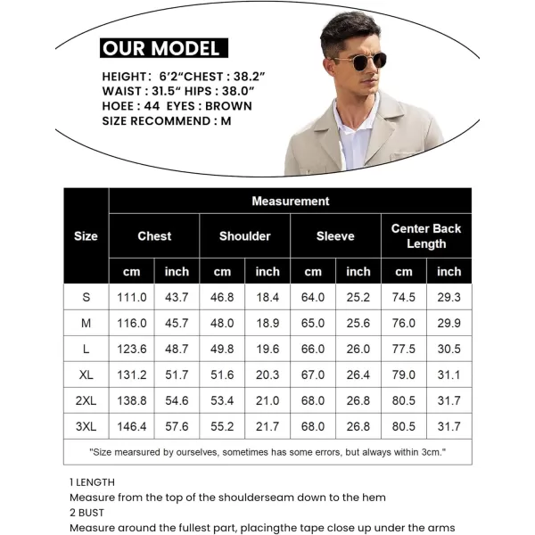 COOFANDY Mens Casual Blazer Jacket Lightweight Linen Sport Coat Shacket with Four Pockets Work Button Down Overshirt Coat