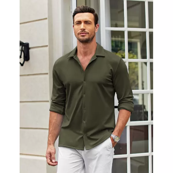 COOFANDY Men's Casual Button Down Shirt Wrinkle Free Shirts Long Sleeve Dress Shirt