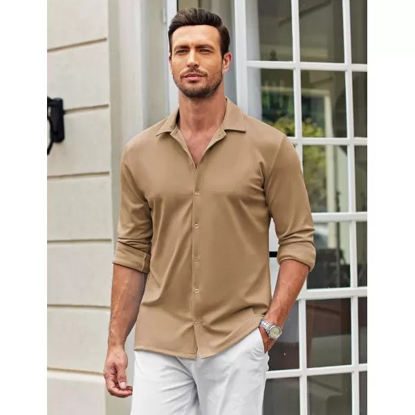 COOFANDY Men's Casual Button Down Shirt Wrinkle Free Shirts Long Sleeve Dress Shirt