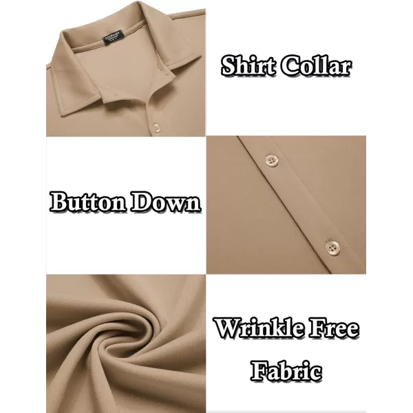 COOFANDY Men's Casual Button Down Shirt Wrinkle Free Shirts Long Sleeve Dress Shirt