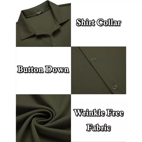 COOFANDY Men's Casual Button Down Shirt Wrinkle Free Shirts Long Sleeve Dress Shirt