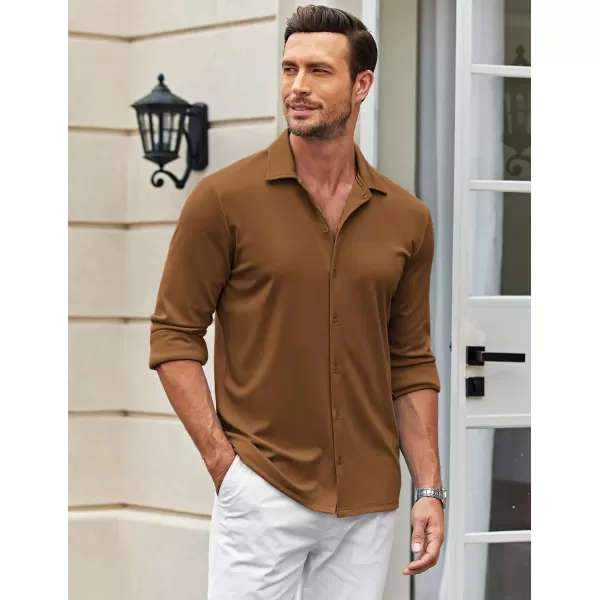 COOFANDY Men's Casual Button Down Shirt Wrinkle Free Shirts Long Sleeve Dress Shirt