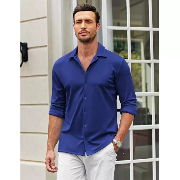 COOFANDY Men's Casual Button Down Shirt Wrinkle Free Shirts Long Sleeve Dress Shirt