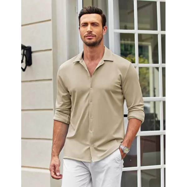 COOFANDY Men's Casual Button Down Shirt Wrinkle Free Shirts Long Sleeve Dress Shirt