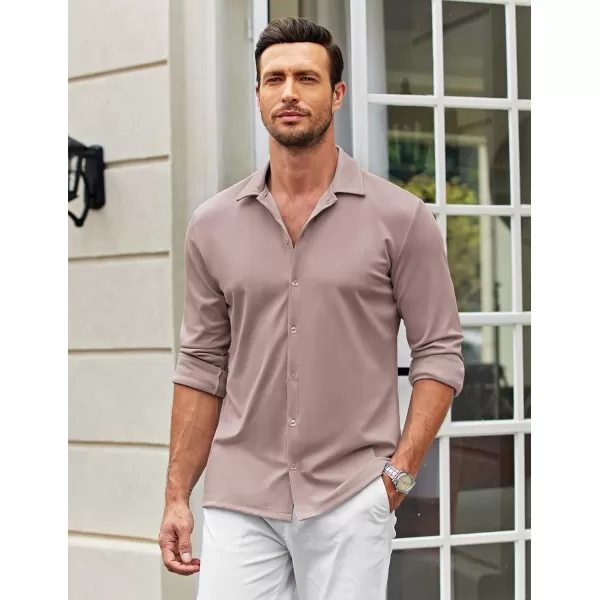 COOFANDY Men's Casual Button Down Shirt Wrinkle Free Shirts Long Sleeve Dress Shirt