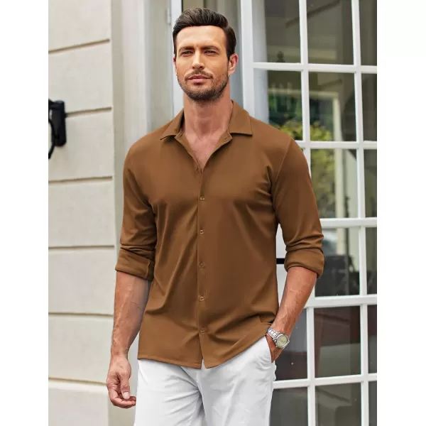 COOFANDY Men's Casual Button Down Shirt Wrinkle Free Shirts Long Sleeve Dress Shirt