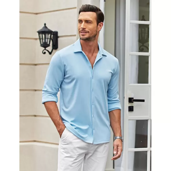 COOFANDY Men's Casual Button Down Shirt Wrinkle Free Shirts Long Sleeve Dress Shirt