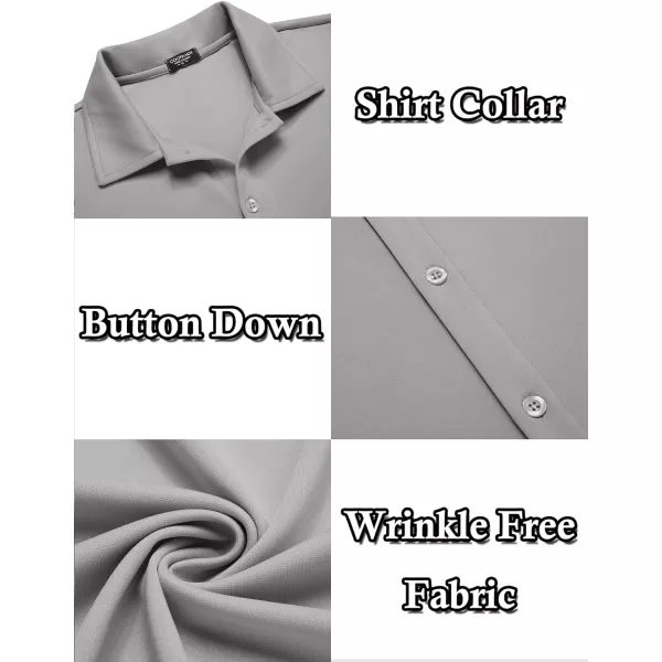COOFANDY Men's Casual Button Down Shirt Wrinkle Free Shirts Long Sleeve Dress Shirt