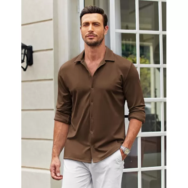 COOFANDY Men's Casual Button Down Shirt Wrinkle Free Shirts Long Sleeve Dress Shirt