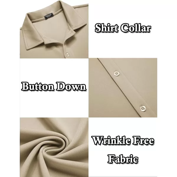 COOFANDY Men's Casual Button Down Shirt Wrinkle Free Shirts Long Sleeve Dress Shirt