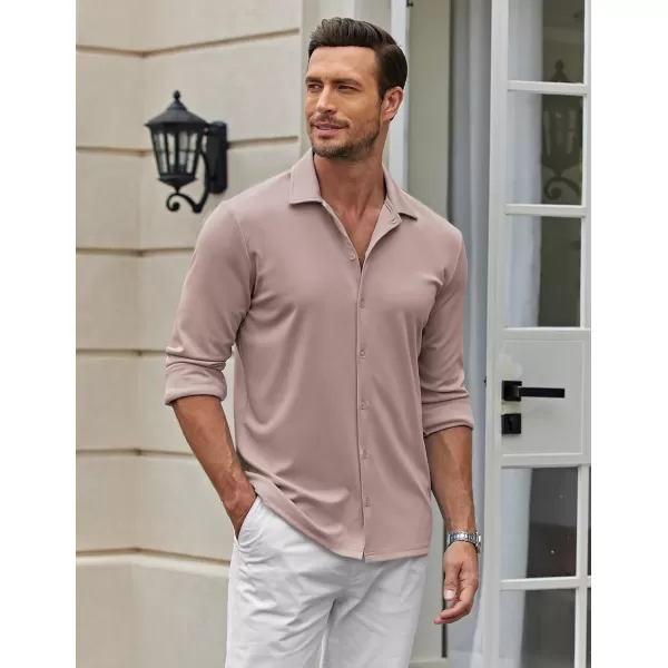COOFANDY Men's Casual Button Down Shirt Wrinkle Free Shirts Long Sleeve Dress Shirt