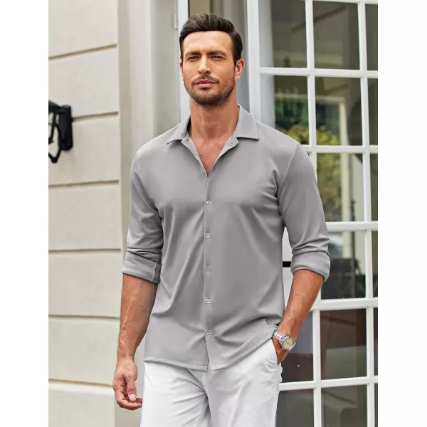 COOFANDY Men's Casual Button Down Shirt Wrinkle Free Shirts Long Sleeve Dress Shirt