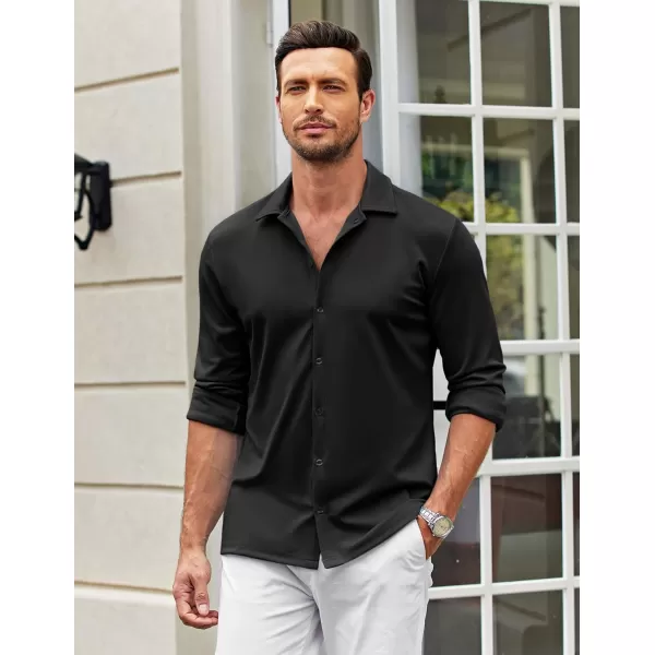 COOFANDY Men's Casual Button Down Shirt Wrinkle Free Shirts Long Sleeve Dress Shirt