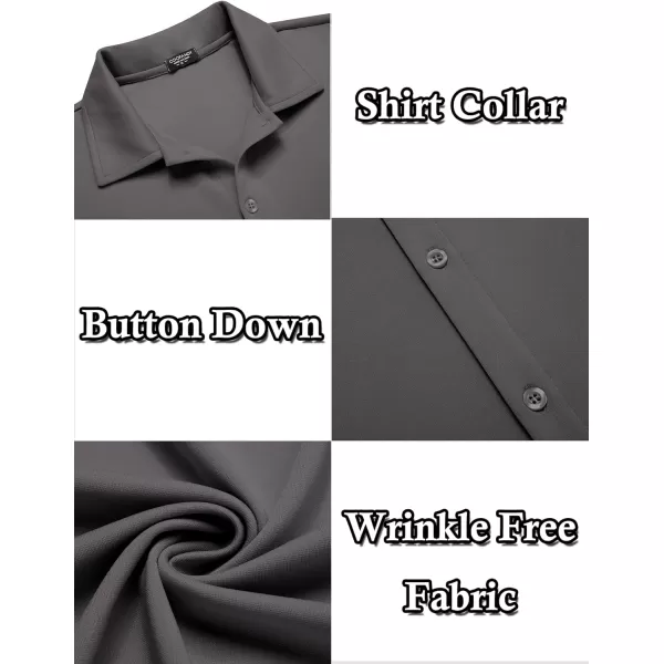 COOFANDY Men's Casual Button Down Shirt Wrinkle Free Shirts Long Sleeve Dress Shirt
