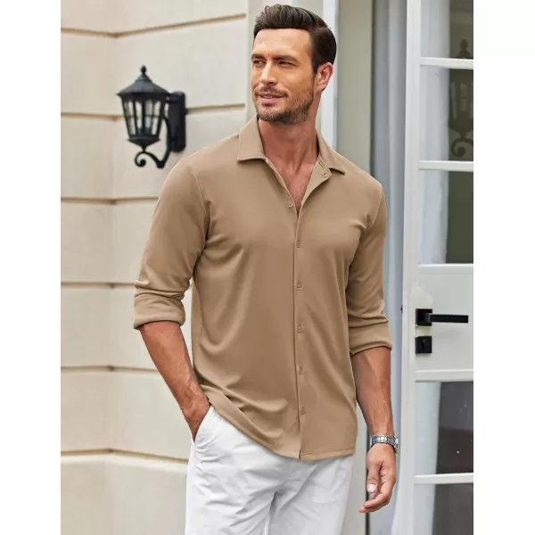 COOFANDY Men's Casual Button Down Shirt Wrinkle Free Shirts Long Sleeve Dress Shirt
