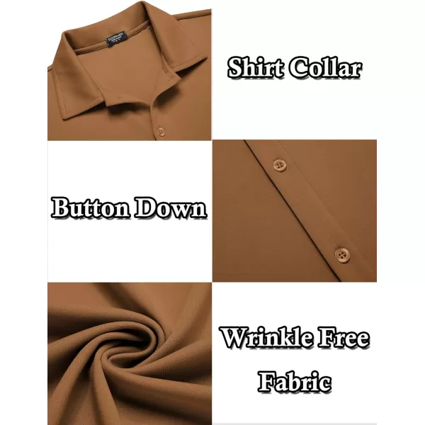 COOFANDY Men's Casual Button Down Shirt Wrinkle Free Shirts Long Sleeve Dress Shirt