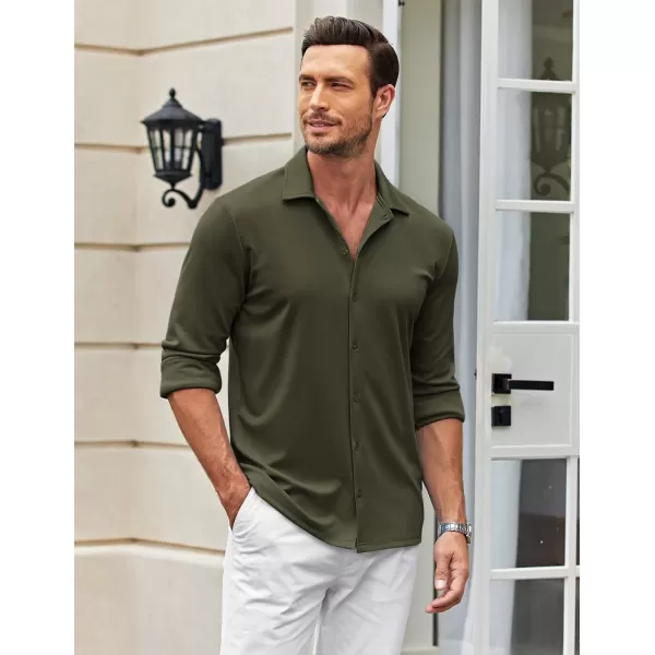COOFANDY Men's Casual Button Down Shirt Wrinkle Free Shirts Long Sleeve Dress Shirt