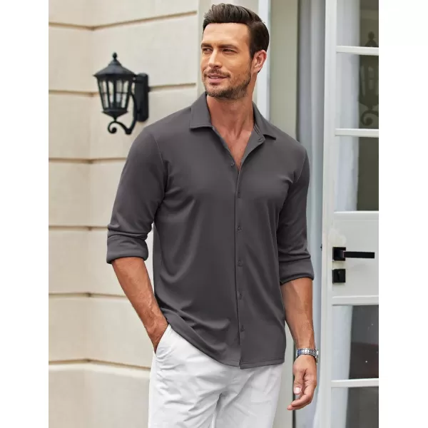 COOFANDY Men's Casual Button Down Shirt Wrinkle Free Shirts Long Sleeve Dress Shirt