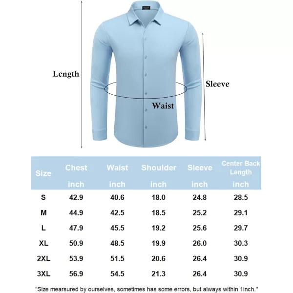 COOFANDY Men's Casual Button Down Shirt Wrinkle Free Shirts Long Sleeve Dress Shirt