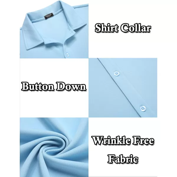 COOFANDY Men's Casual Button Down Shirt Wrinkle Free Shirts Long Sleeve Dress Shirt