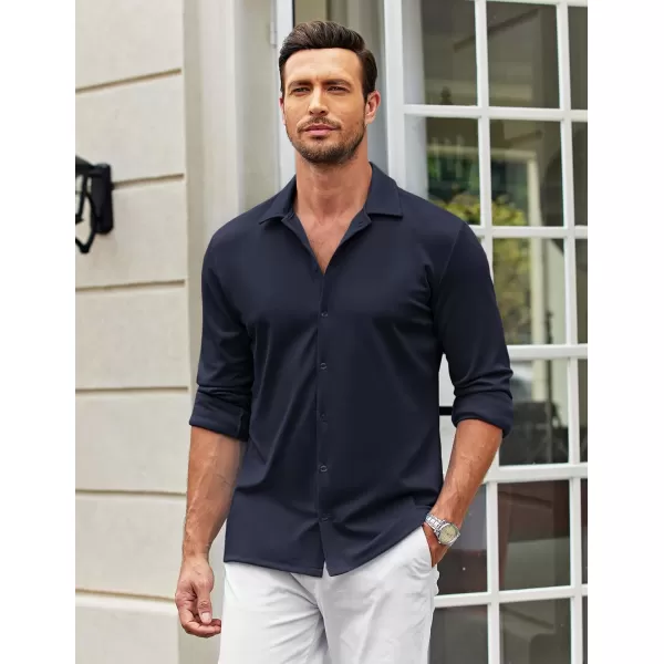 COOFANDY Men's Casual Button Down Shirt Wrinkle Free Shirts Long Sleeve Dress Shirt