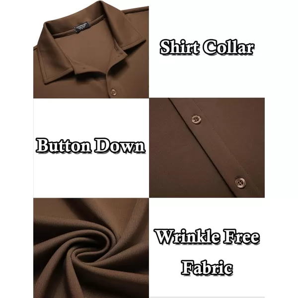 COOFANDY Men's Casual Button Down Shirt Wrinkle Free Shirts Long Sleeve Dress Shirt
