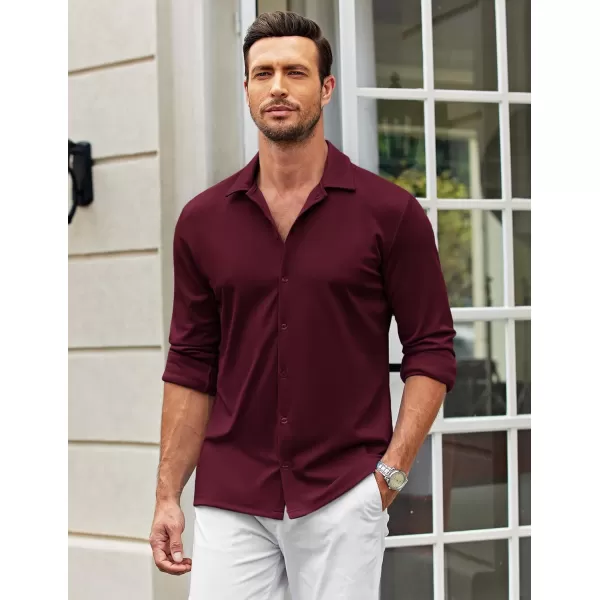 COOFANDY Men's Casual Button Down Shirt Wrinkle Free Shirts Long Sleeve Dress Shirt