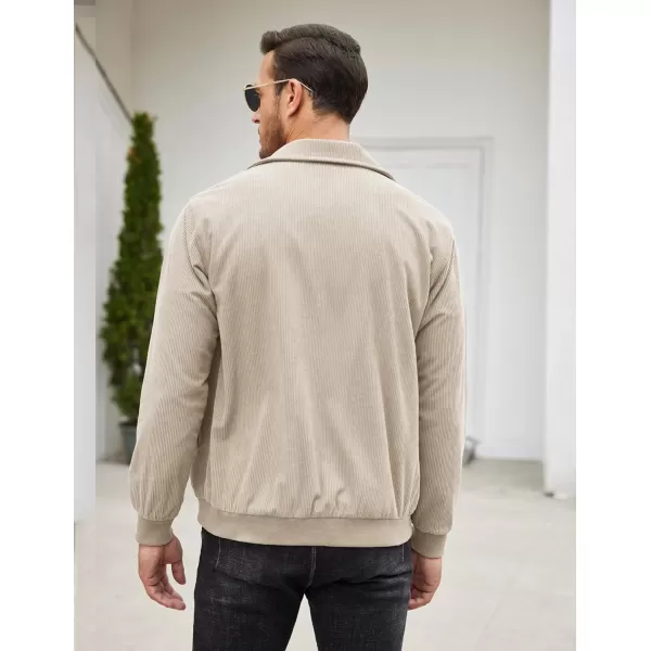 COOFANDY Men's Casual Corduroy Jacket Lightweight Bomber Style Shirt Jacket Vintage Coat