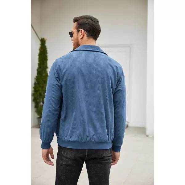 COOFANDY Men's Casual Corduroy Jacket Lightweight Bomber Style Shirt Jacket Vintage Coat