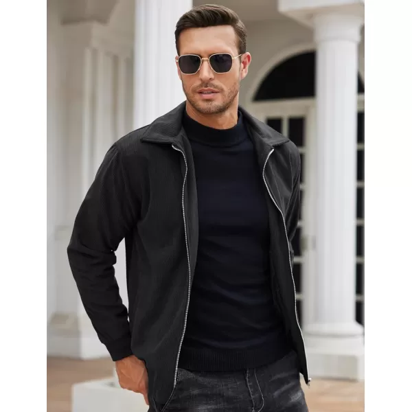 COOFANDY Men's Casual Corduroy Jacket Lightweight Bomber Style Shirt Jacket Vintage Coat