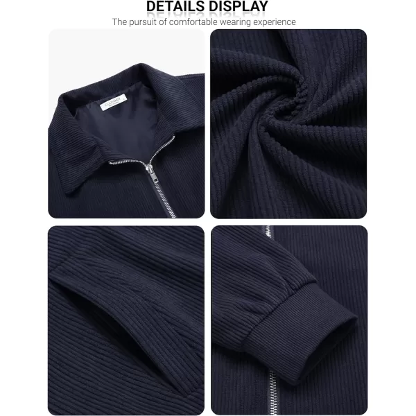 COOFANDY Men's Casual Corduroy Jacket Lightweight Bomber Style Shirt Jacket Vintage Coat