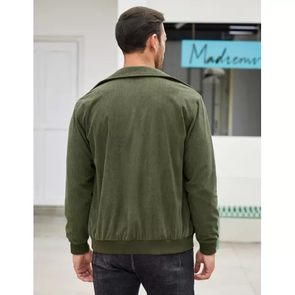 COOFANDY Men's Casual Corduroy Jacket Lightweight Bomber Style Shirt Jacket Vintage Coat