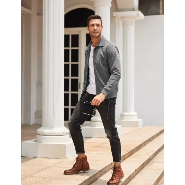 COOFANDY Men's Casual Corduroy Jacket Lightweight Bomber Style Shirt Jacket Vintage Coat
