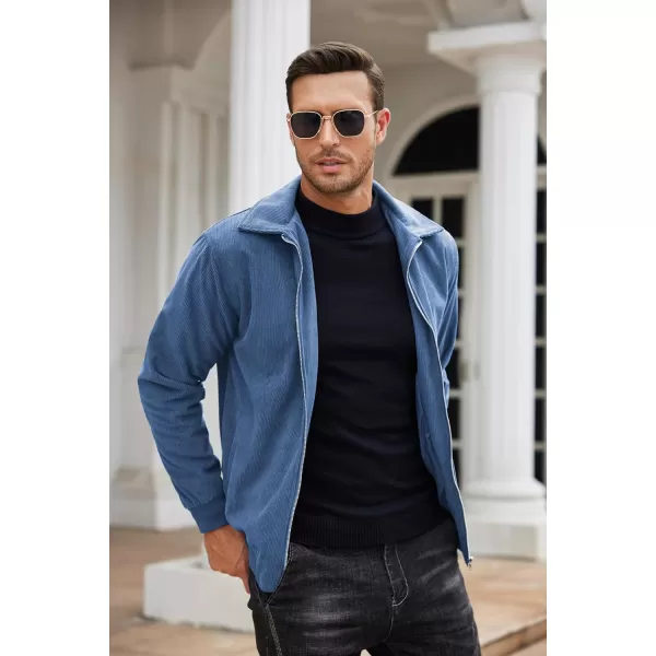 COOFANDY Men's Casual Corduroy Jacket Lightweight Bomber Style Shirt Jacket Vintage Coat