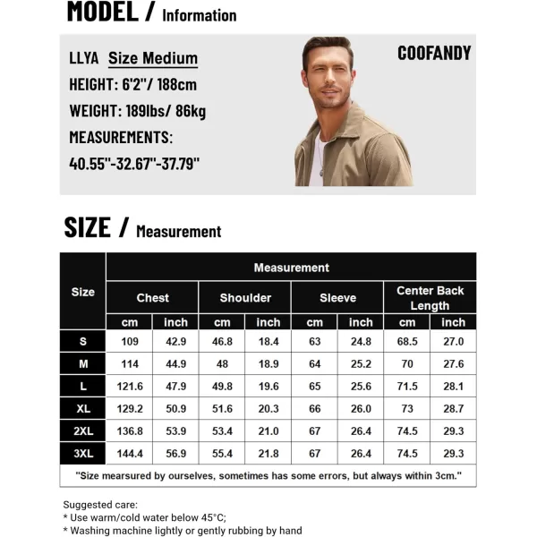 COOFANDY Men's Casual Corduroy Jacket Lightweight Bomber Style Shirt Jacket Vintage Coat