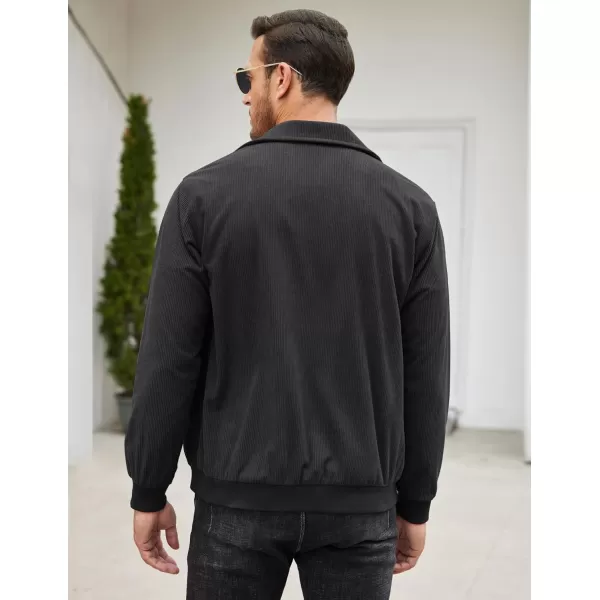COOFANDY Men's Casual Corduroy Jacket Lightweight Bomber Style Shirt Jacket Vintage Coat