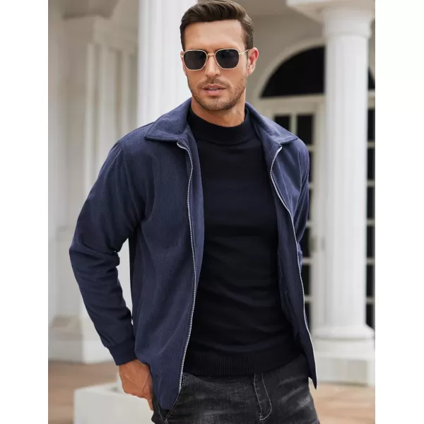 COOFANDY Men's Casual Corduroy Jacket Lightweight Bomber Style Shirt Jacket Vintage Coat