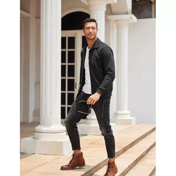 COOFANDY Men's Casual Corduroy Jacket Lightweight Bomber Style Shirt Jacket Vintage Coat