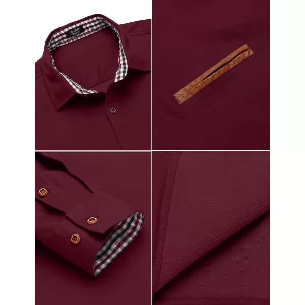 COOFANDY Men's Casual Dress Shirt Button Down Shirts Long-Sleeve Denim Work Shirt