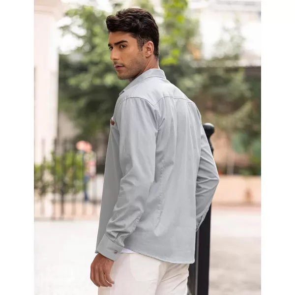 COOFANDY Men's Casual Dress Shirt Button Down Shirts Long-Sleeve Denim Work Shirt