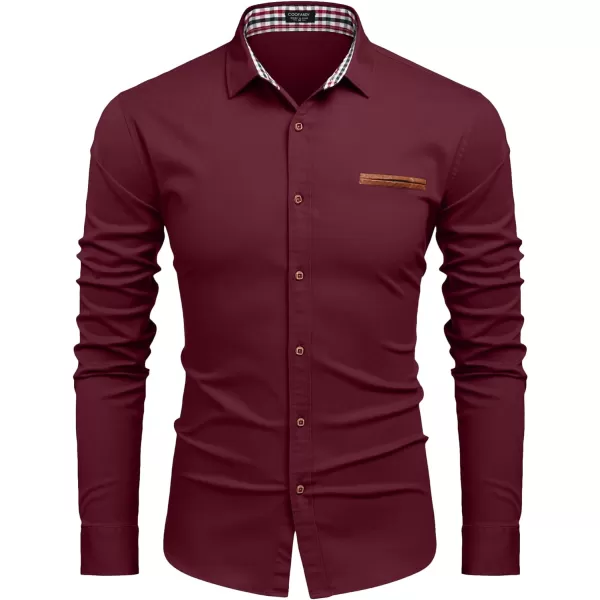COOFANDY Men's Casual Dress Shirt Button Down Shirts Long-Sleeve Denim Work Shirt