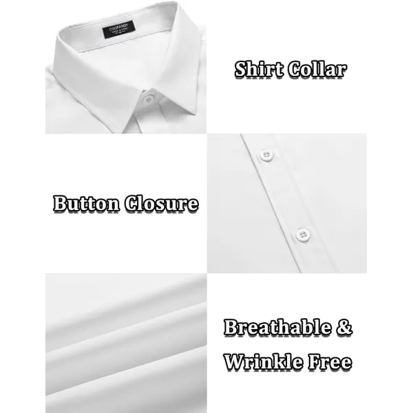 COOFANDY Men's Casual Dress Shirts Short Sleeve Wrinkle Free Casual Button Down Shirts