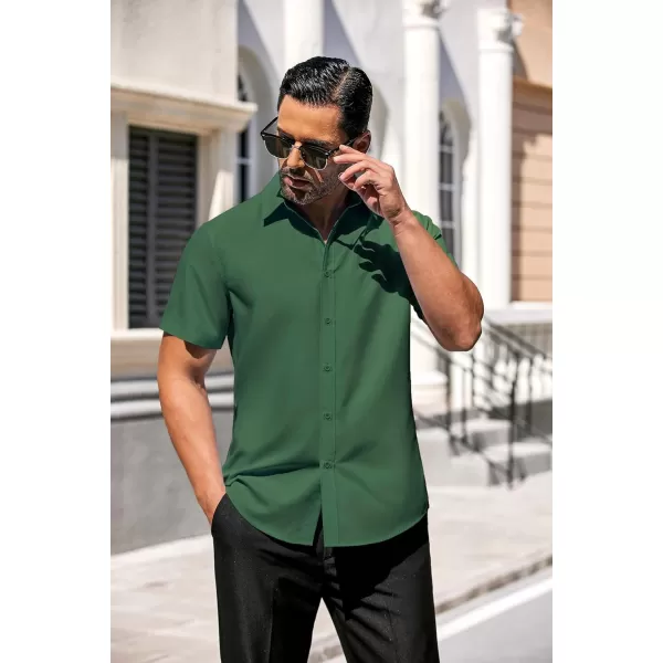 COOFANDY Men's Casual Dress Shirts Short Sleeve Wrinkle Free Casual Button Down Shirts