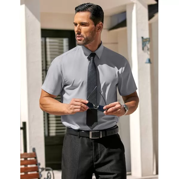 COOFANDY Men's Casual Dress Shirts Short Sleeve Wrinkle Free Casual Button Down Shirts