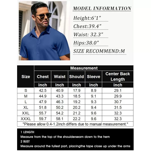 COOFANDY Men's Casual Dress Shirts Short Sleeve Wrinkle Free Casual Button Down Shirts