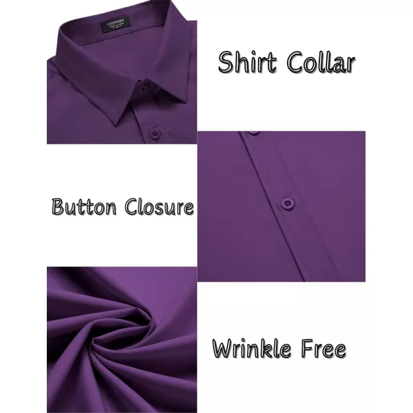 COOFANDY Men's Casual Dress Shirts Short Sleeve Wrinkle Free Casual Button Down Shirts