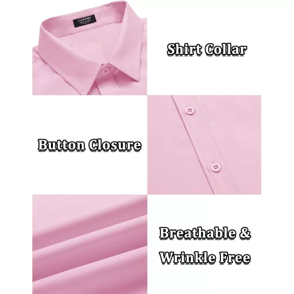 COOFANDY Men's Casual Dress Shirts Short Sleeve Wrinkle Free Casual Button Down Shirts